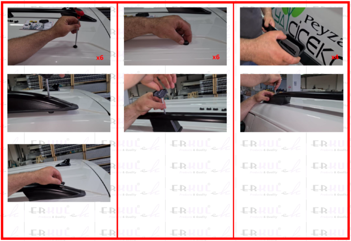 Volkswagen Caddy Maxi roof rails instructions 2